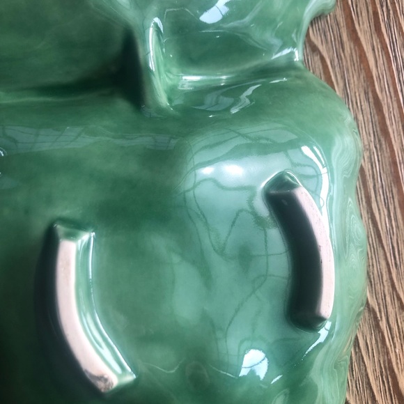 Bordallo Pinheiro Majolica Green Cabbage Ceramic two part Serving Bowl - Picture 9 of 10